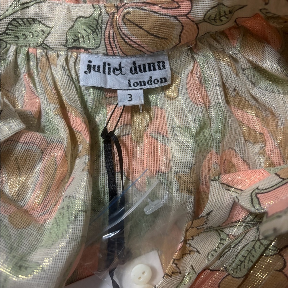 Juliet Dunn‎ Lamé Blouson Dress – Size 8/10 - Picture 5 of 6